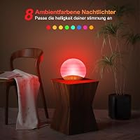 REACHER Ébresztőóra Napfelkelte Fénnyel, Dimmer, 26 Hang, Fa Éjjeli Lámpa 5