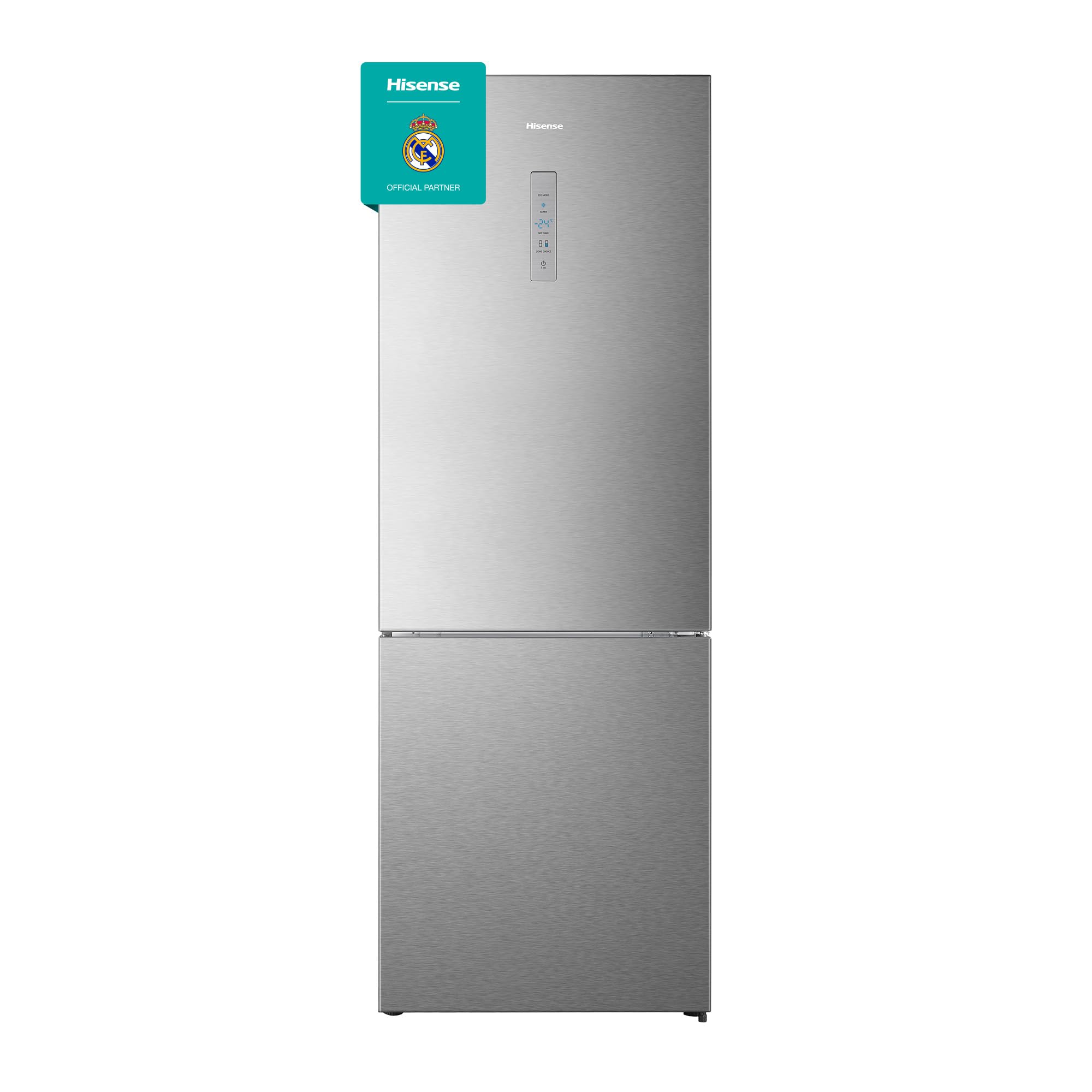 Hisense RB645N4BID Frigorífico Combi Inverter, Ancho especial 70Cm, Botellero, No Frost, 2 Metros,495Litros, Sistema de flujo de aire, Acabado Inox