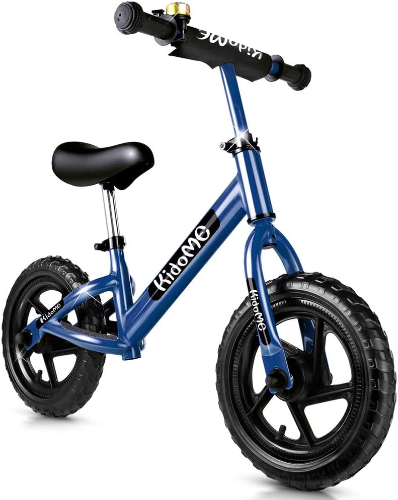 Balance Bike, First Bike for Kids from 2-6 Years Old, Lightweight Kids Bike Non-Inflatable Foam Tire with Adjustable Handlebar/Saddle Blue/Red