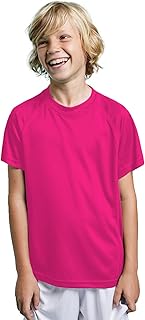 Camiseta Técnica Deporte Manga Corta para niños y niñas - Camiseta Deportiva Tejido Control Dry Flexible, Ligera y cómoda