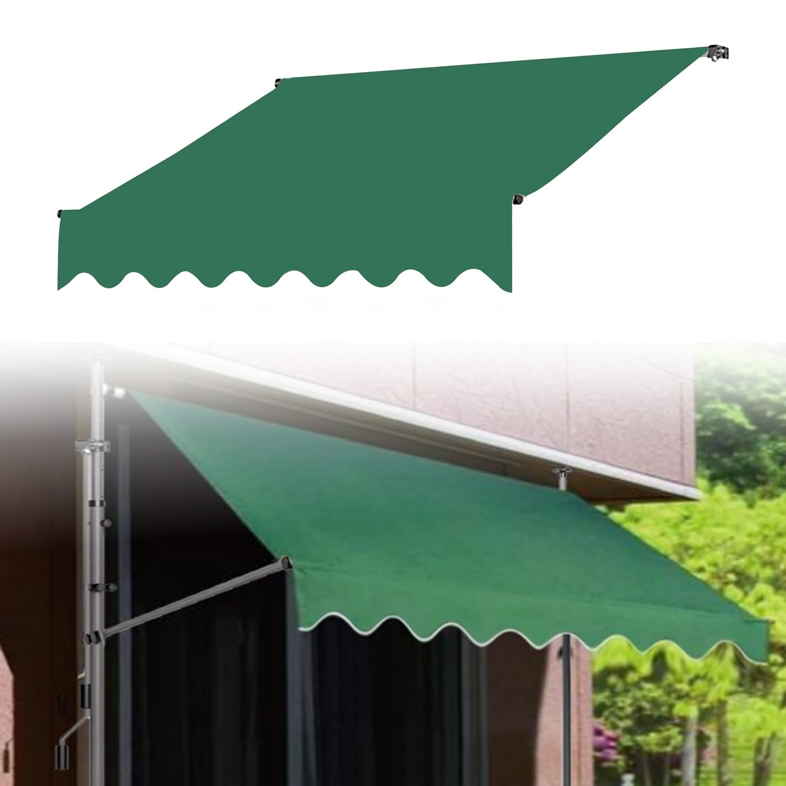 Telo Sostitutivo Per Tenda Da Sole Retrattile In Poliestere Con Protezione UV – Grigio 138/350cm – Resistente E Facile Da Installare