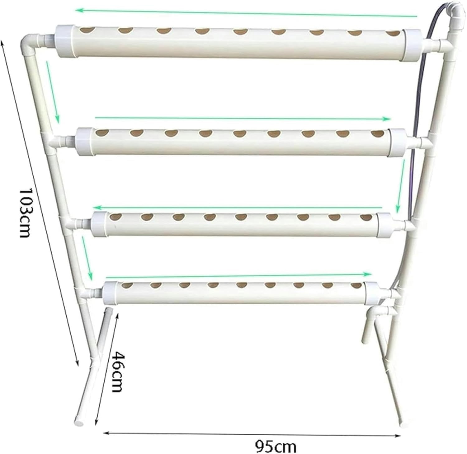 AMNOOL Hydroponics Growing System Hydroponic Grow Kit, 36 Holes Pipe Grow Kit Indoor Greenhouse Planting Box Gardening System Nursery Pot Hydroponic Rack Hydroponic Tower/1pc