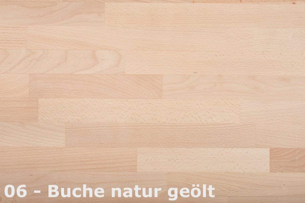 DICO 2er Stapelbett Massivholz mit Rollrost Größe 90x200 cm 06 Buche geölt