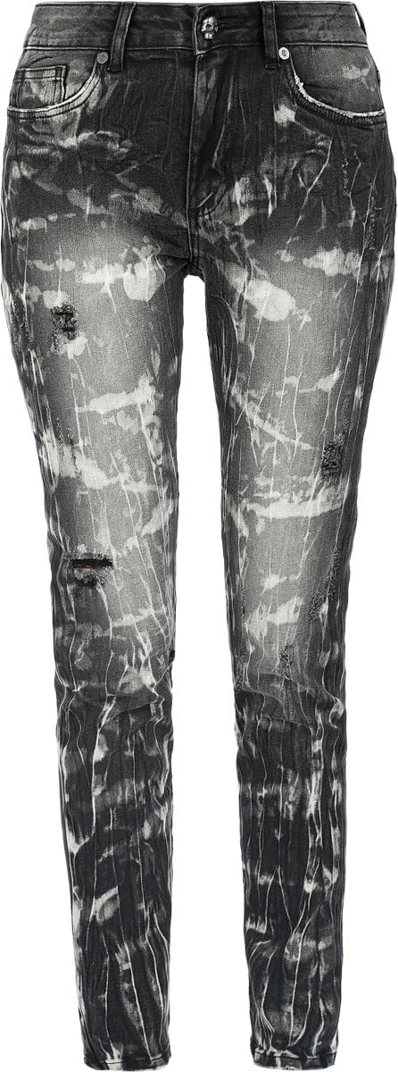 Rock Rebel by EMP Donna Jeans Grigi in Stile Destroyed