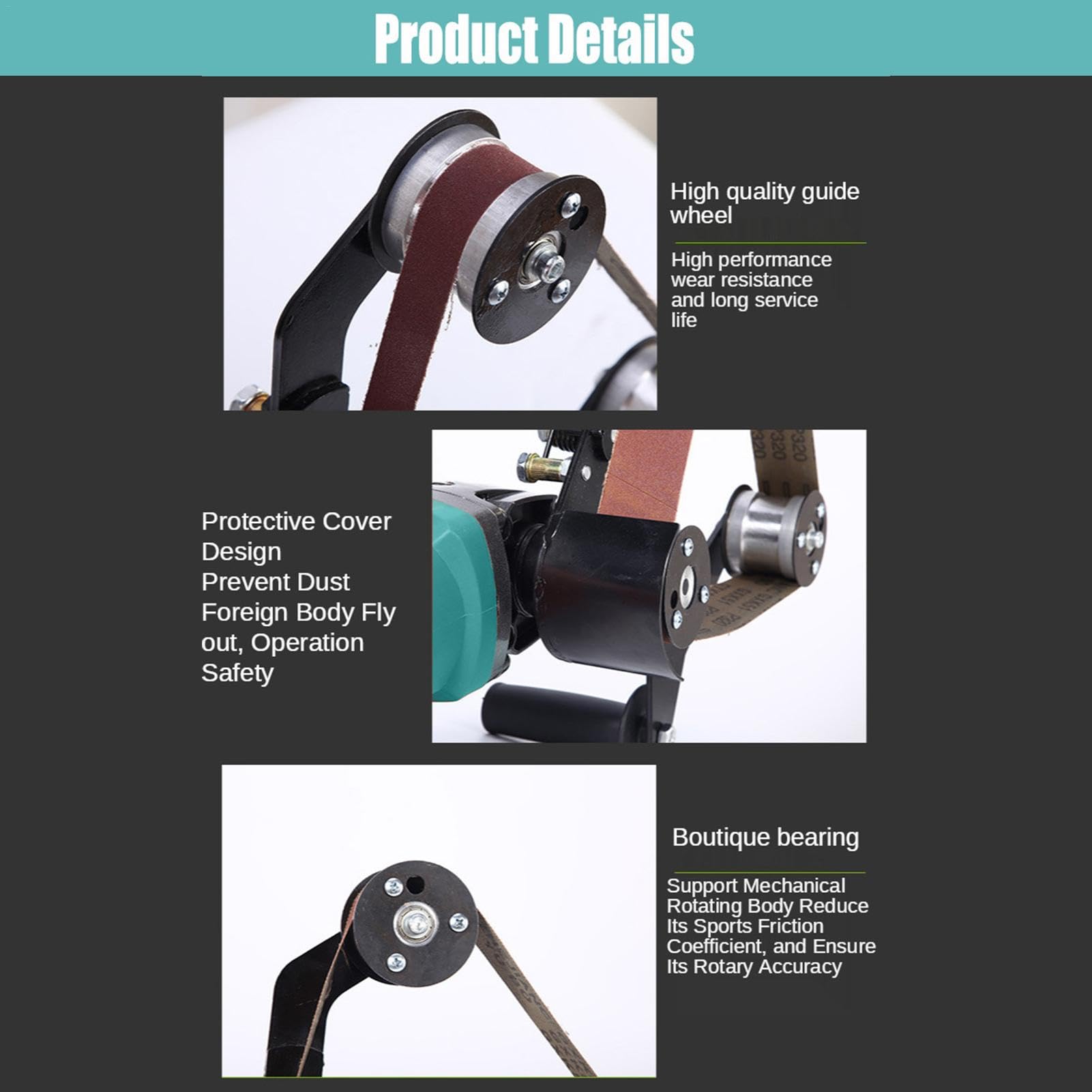 Adaptador de lijadora de banda para amoladora, lijadora de banda para | tubos de madera,Adaptador para lijadora de banda de lijado de tubos en acero inoxidable | Herramienta de lijado y pulido para