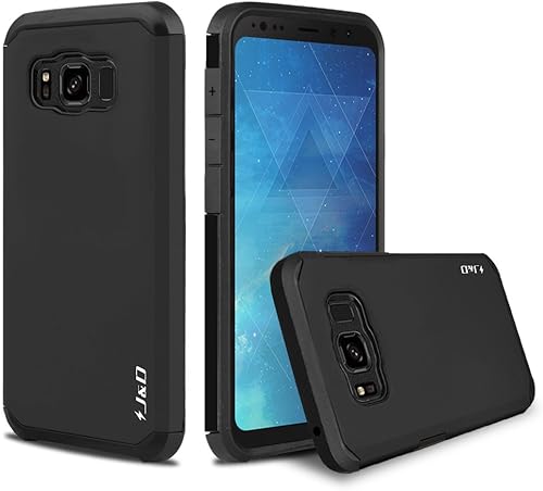 Miniatura 1 de J&D Funda compatible con Galaxy S8 Active, resistente de doble capa híbrida a prueba de golpes, funda protectora resistente para Samsung Galaxy S8