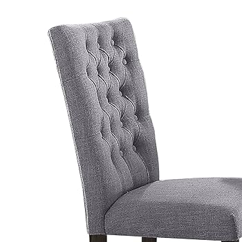 ACME FURNITURE チェア JOURNAL STANDARD Amazon.com - ACME Side Chair, Gray Fabric & Gray Oak - Chairs