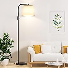 Ambimall   Floor Lamp - Floor Lamps 9W  Light Bulb Included, Standing Lamps for Living Room with Adjust Head, Modern Standing Tall Light Rotary Switch for Office