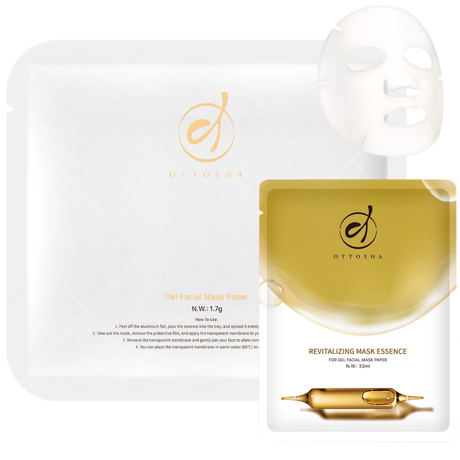 Bioactive Collagen Face Mask Separated Serum Gel 33ml And Powder Membrane Real Deap Skin Care Beauty SPA Hydrating