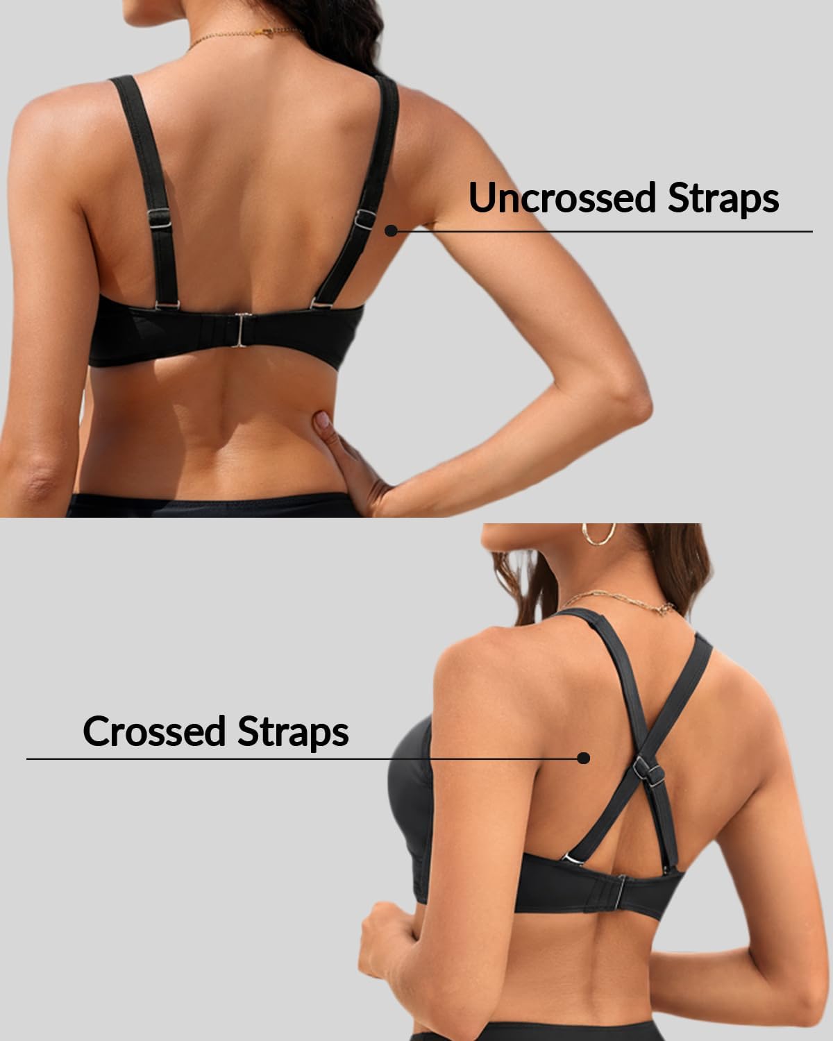 Women Underwire Bikini Top Only - Push Up Bathing Suit Top Twist Front Swimsuit - Image 4