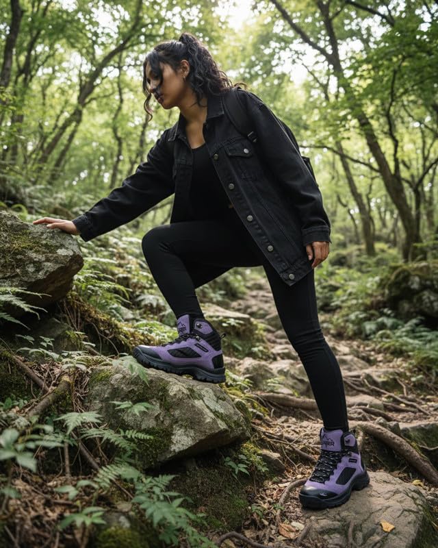 Image of Bacca Bucci Frontier Women's Hiking & Trekking Boots | Lightweight Textile Upper | High Grip Outdoor Trail Shoes for Women