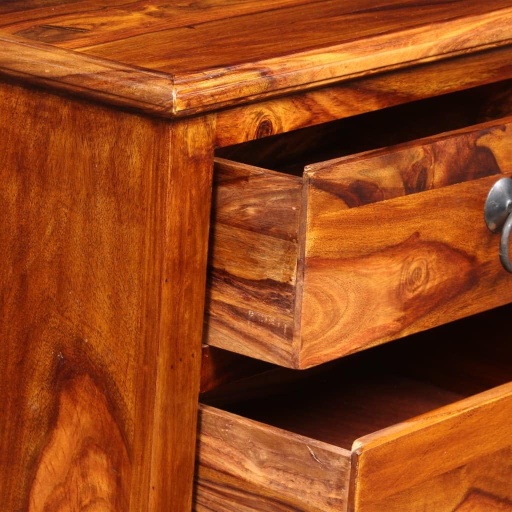 vidaXL TV Stand Natural Wood Solid Acacia Wood Medium TV Stand