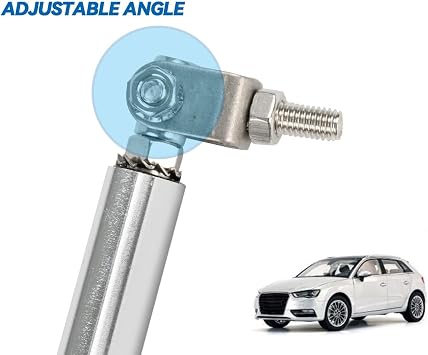 AUTOXBERT 2X Adjustable Front Bumper Lip Splitter Spoiler Strut Rod Tie Support Bar,Universal Adjustable Front Bumper Lip Splitter Strut Rod Tie Support Bar Spoiler(Silver)