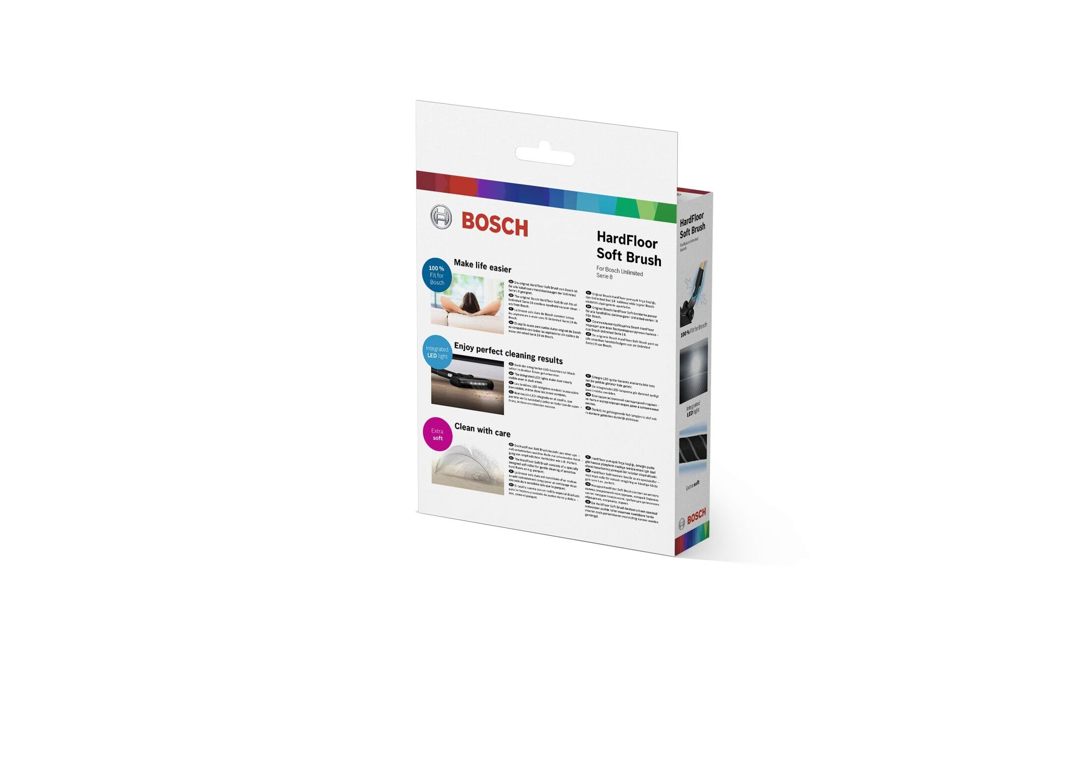 Bosch - Cepillo de suelo duro, compatible con dispositivo Unlimited, Cepillo HighPower rotativo 180 grados, BHZUHF.