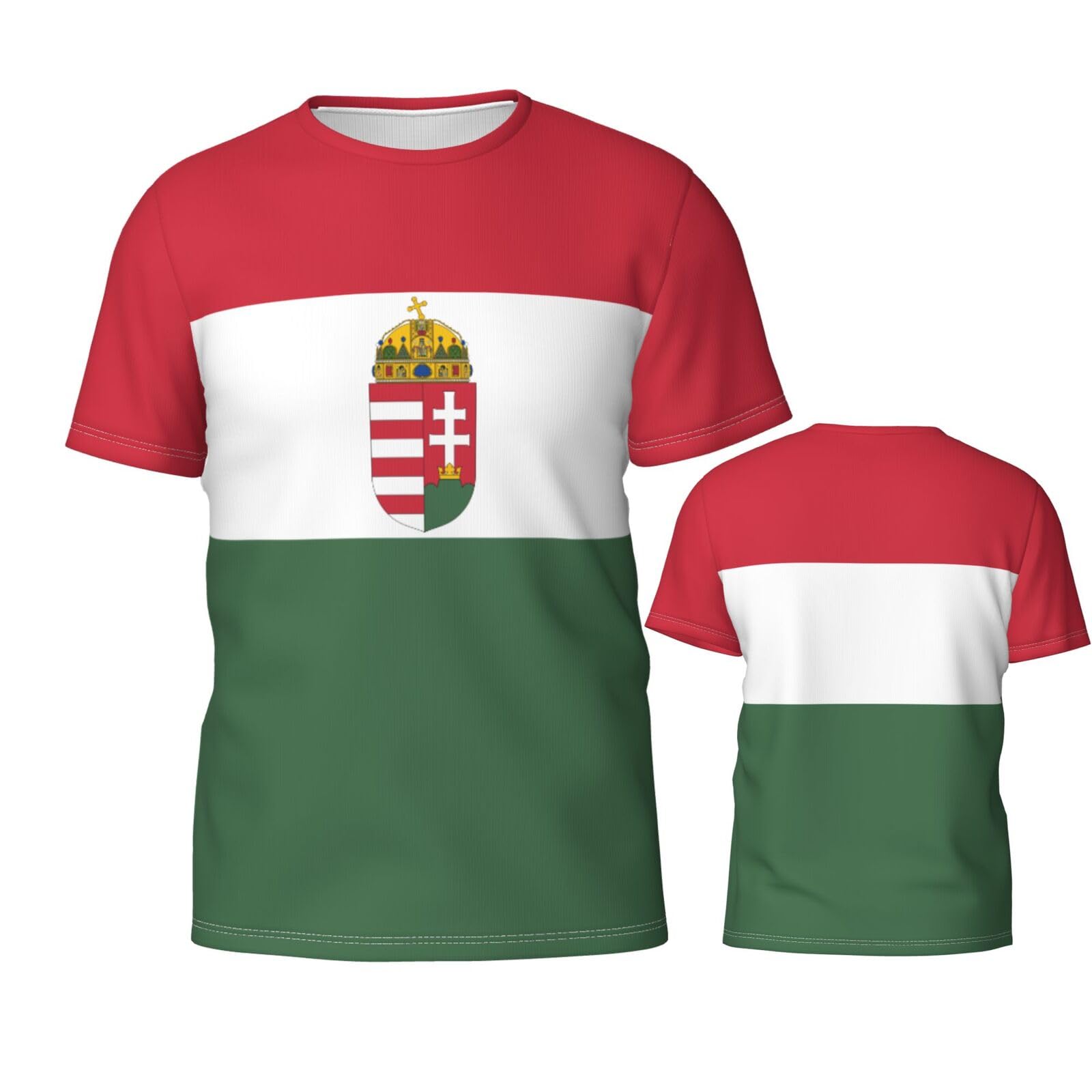 Hungary Flag Hungarian 3D Printed Patriotic T Shirt Tees Tops Sport Soccer Shirts Multicolor