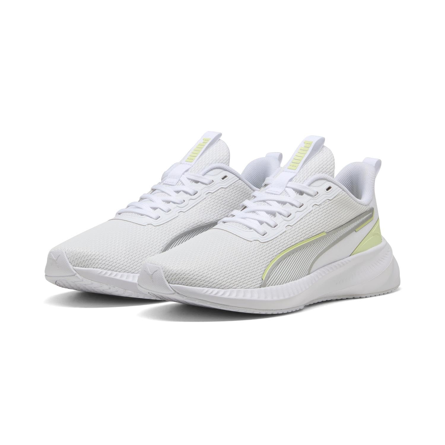 PUMA Unisex-Adult Flyer Lite 3 22.0 cm 26 Spring/Summer Colors: Puma White/Apple Spritz/Silver (37)