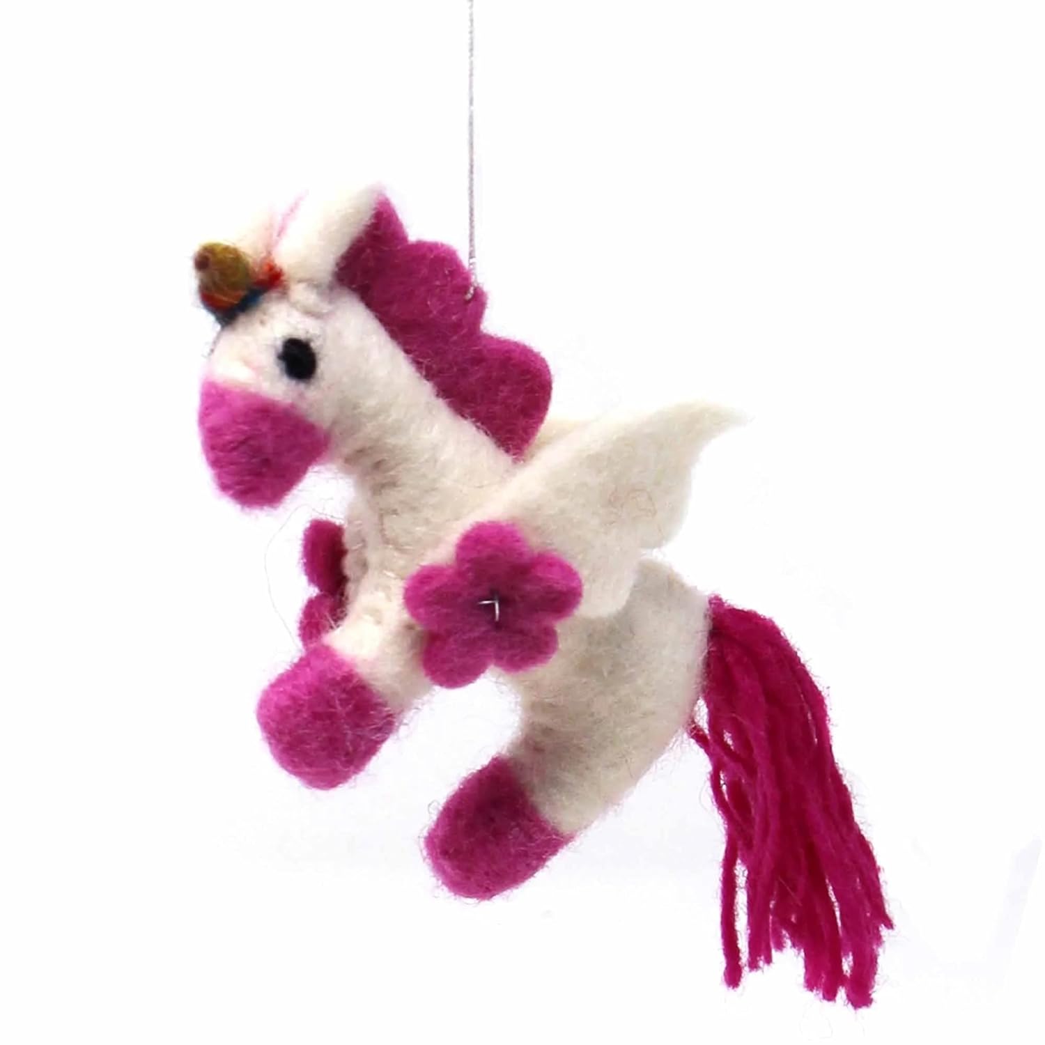 Global Groove GLG2390-133007 Handmade & Fair Trade Felt Unicorn Mobile