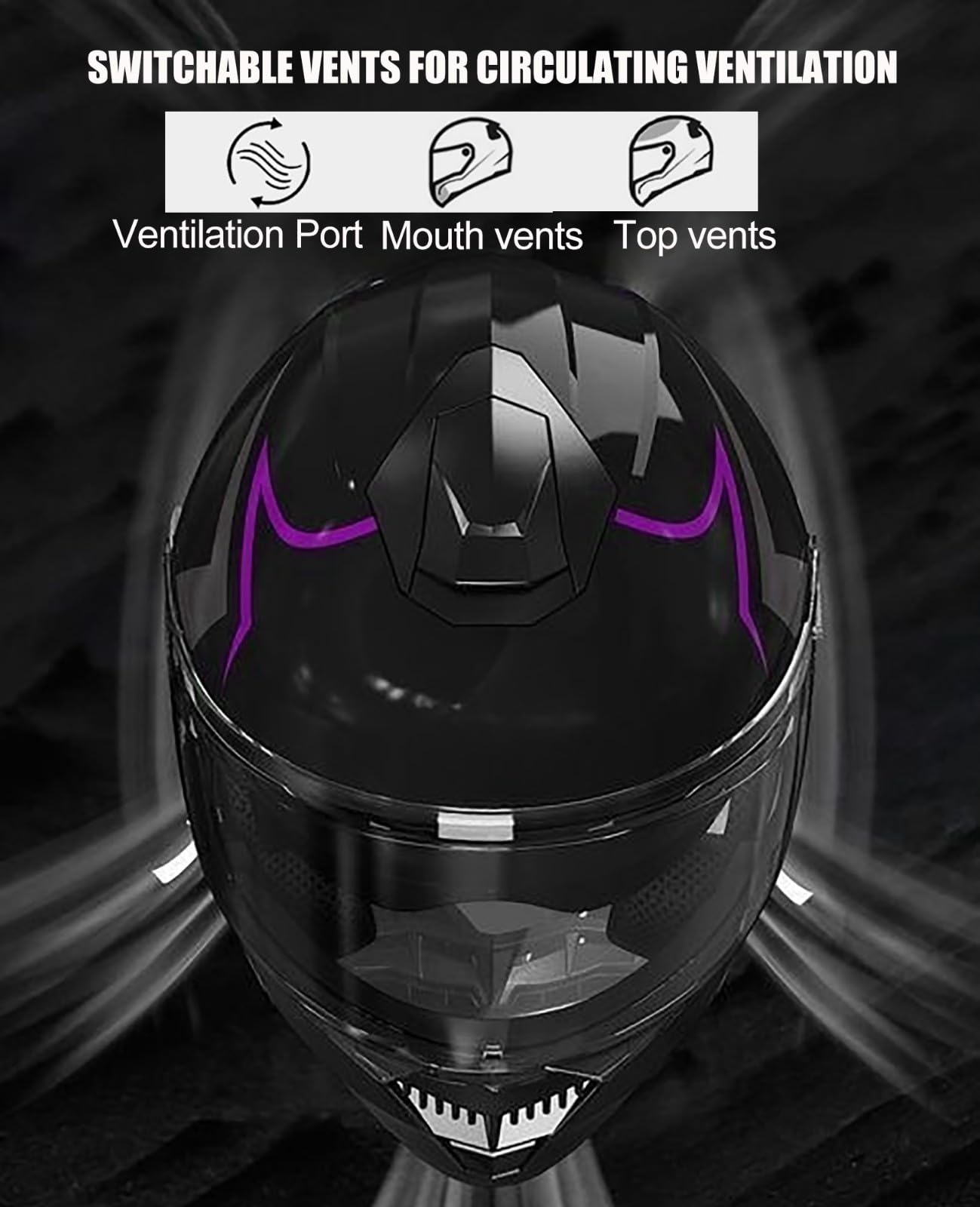 Kask szczękowy do motocykla, integralny kask motocyklowy, do sportów wyścigowych, sportowych, turystycznych, dla dorosłych, z podwójnym wizjerem, uniseks, C (54-61 cm)