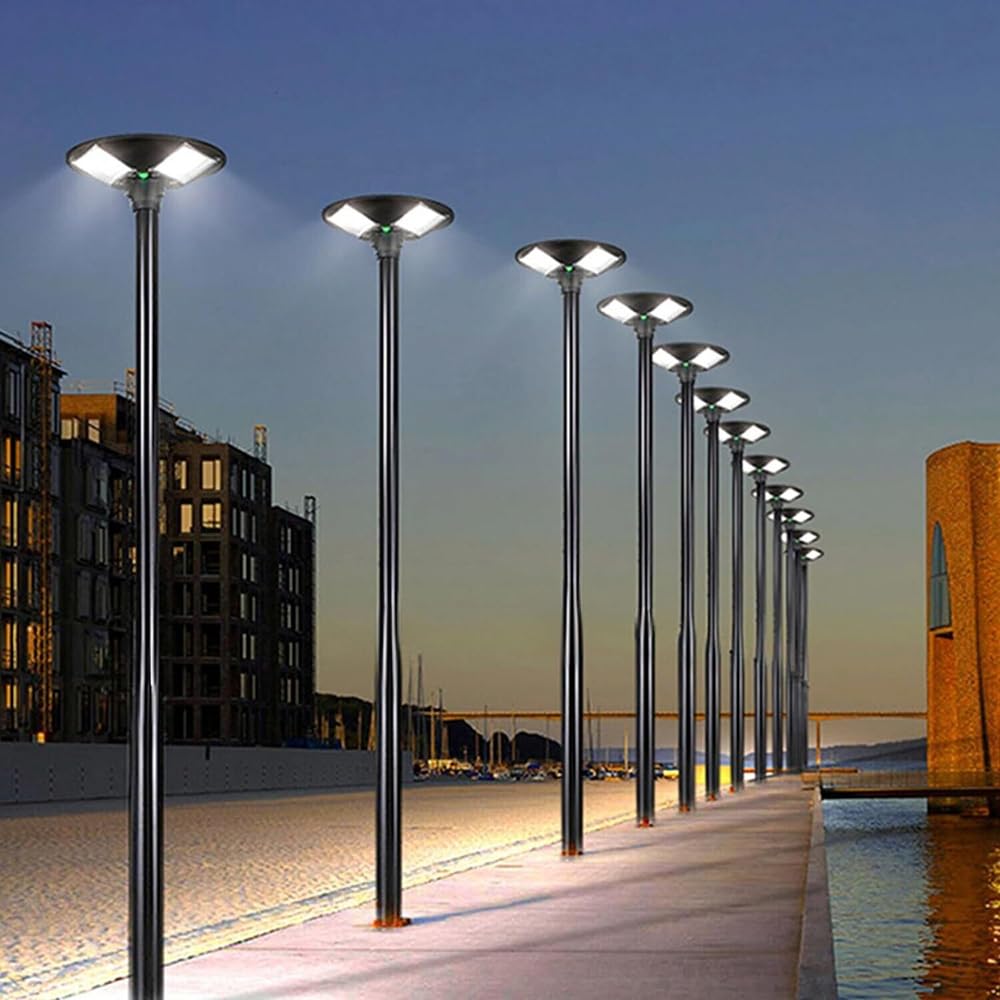 Vetrineinrete® Palo verticale staffa per lampione ufo stradale 3 metri in sezione da 1 metro supporto in metallo componibile per faro
