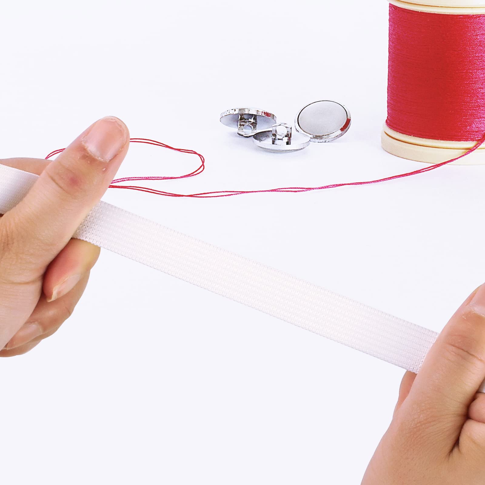 Chornow Nastro elastico bianco da 15 m larghezza 30 mm per cucito