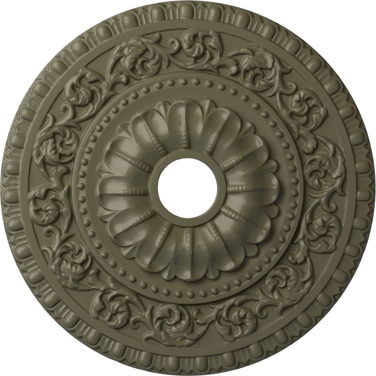 Médaillon de plafond pour salon élégant rosace Vaduz finition pierre naturelle