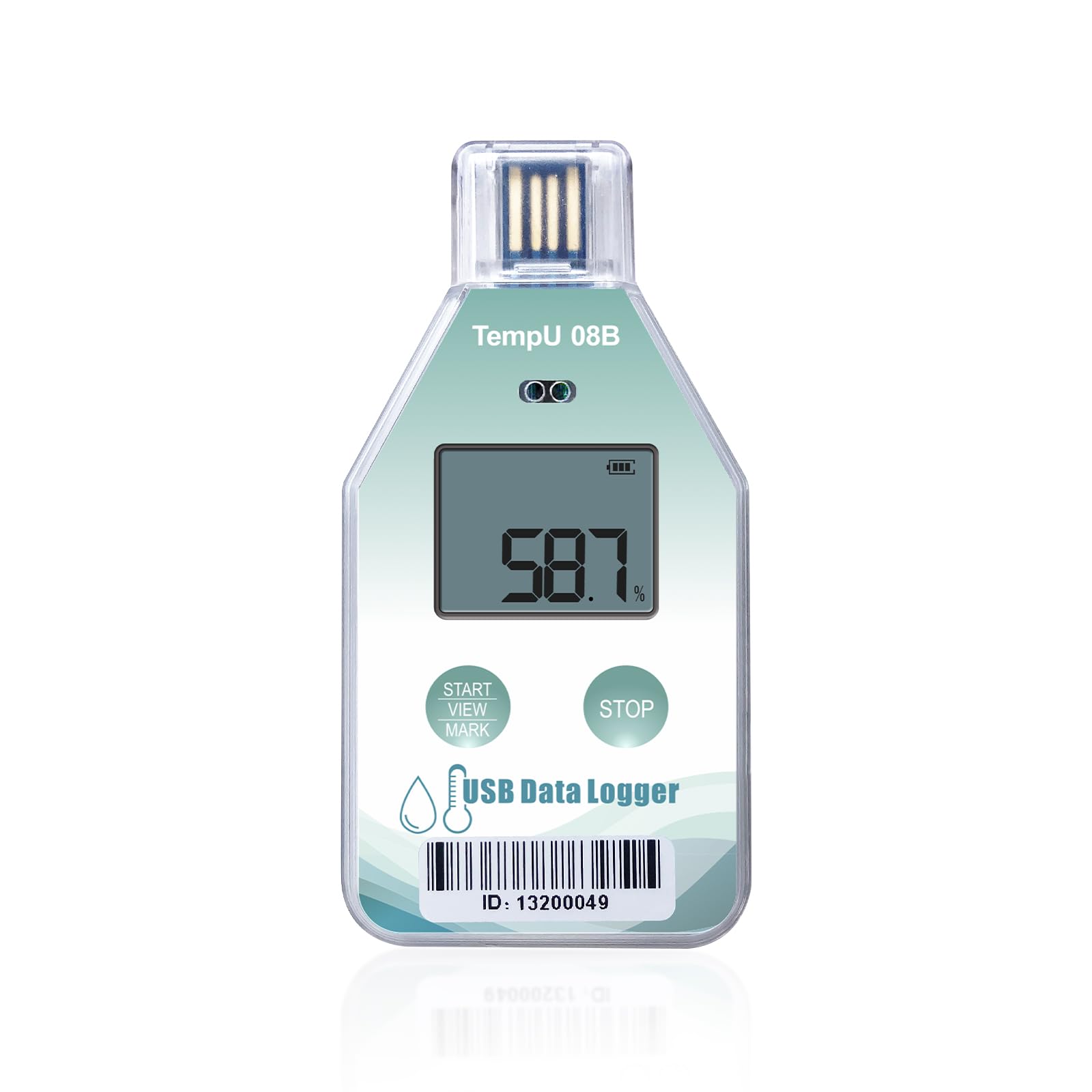 Tzone Registrador digital de datos de temperatura y humedad USB desechable, 5 paquetes con estándares de la FDA para refrigerador médico, congelador y grabación con informe PDF/CSV automático de 220