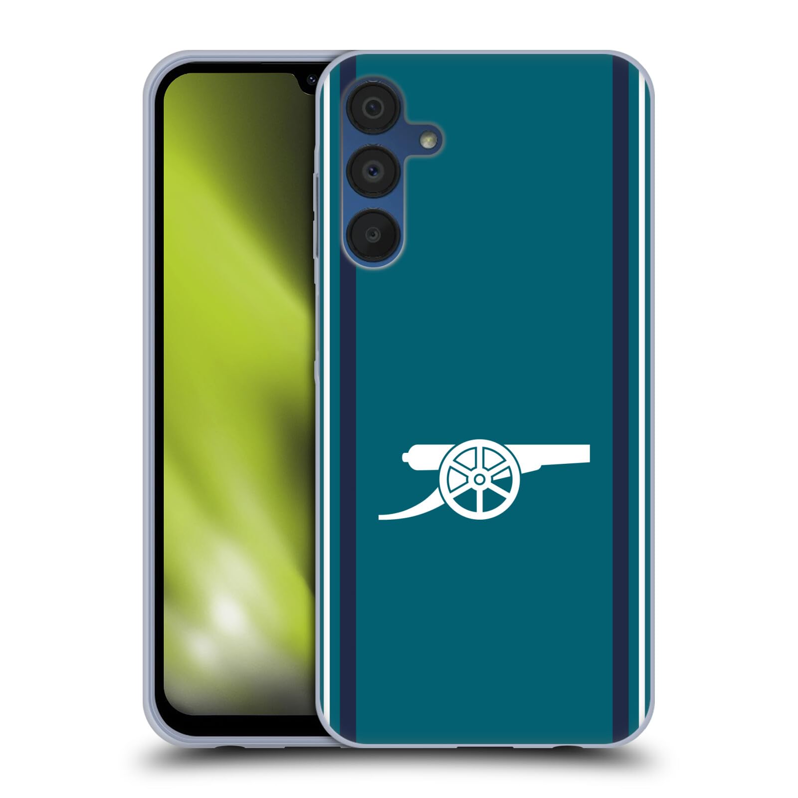 Head Case Designs Officially Licensed Arsenal FC Third 2023/24 Crest Kit Gel Case [Military Grade Protection] Compatible with Samsung Galaxy A15 and Compatible with MagSafe