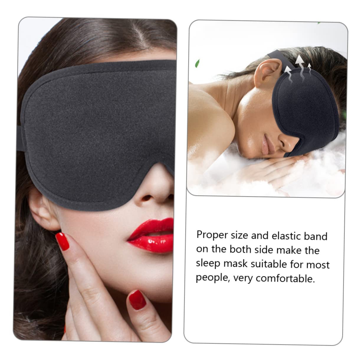 Baluue 3stücke Schlafmaske Für Damen Und Atmungsaktive Und Elastische Augenmaske Für Für Nachtschlaf Und Nickerchen Lichtblockierende Schlafmaske Klassischem