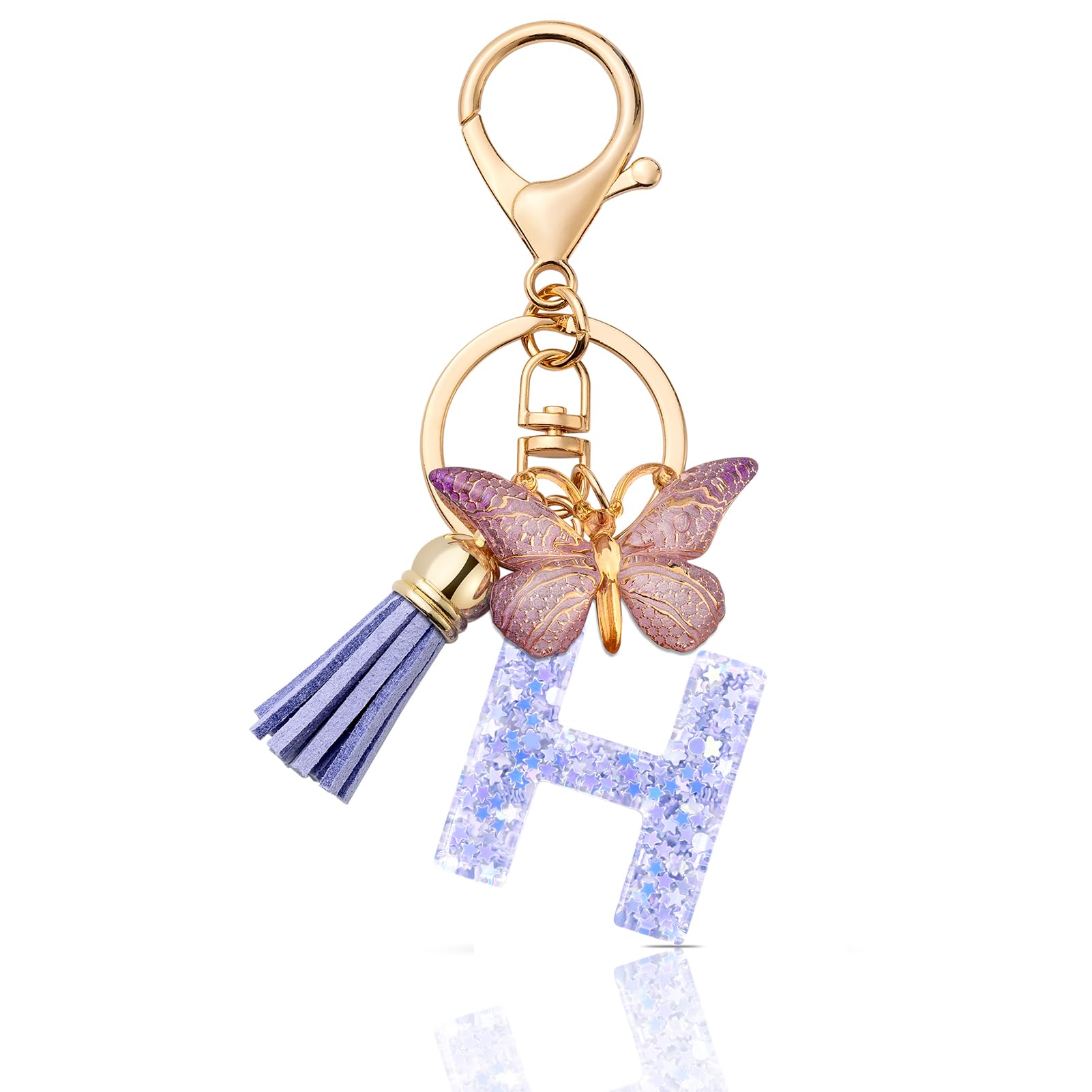 MORSUNBELA Schlüsselanhänger Buchstabe Mädchen Anhänger Schlüssel schlüsselbund Buchstaben mit Anfangsbuchstabe für Frauen Damen