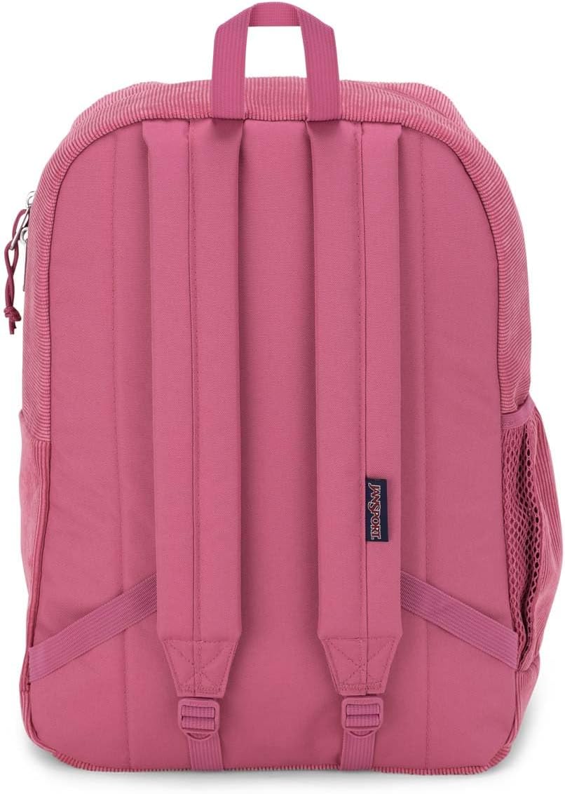 JanSport Cross Town Plus Remix Backpack - Padded Back Panel, Laptop Sleeve, and Front Pocket Organizer - Mauve Haze Corduroy - Image 2
