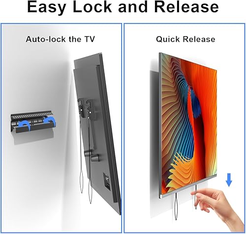 Miniatura 7 de Suptek Soporte de pared para TV sin pernos para la mayoría de televisores de 23 a 60 pulgadas de hasta 99 libras, soporte de TV de perfil bajo sin