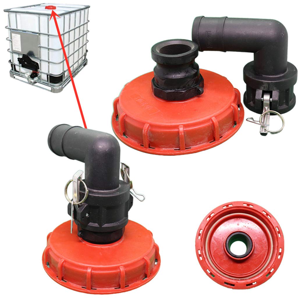 IBC - Adaptador de tapón de tapa de tanque con conector de ventilación de agua, bola de enchufe para herramienta de tejer a prueba de fugas y polvo