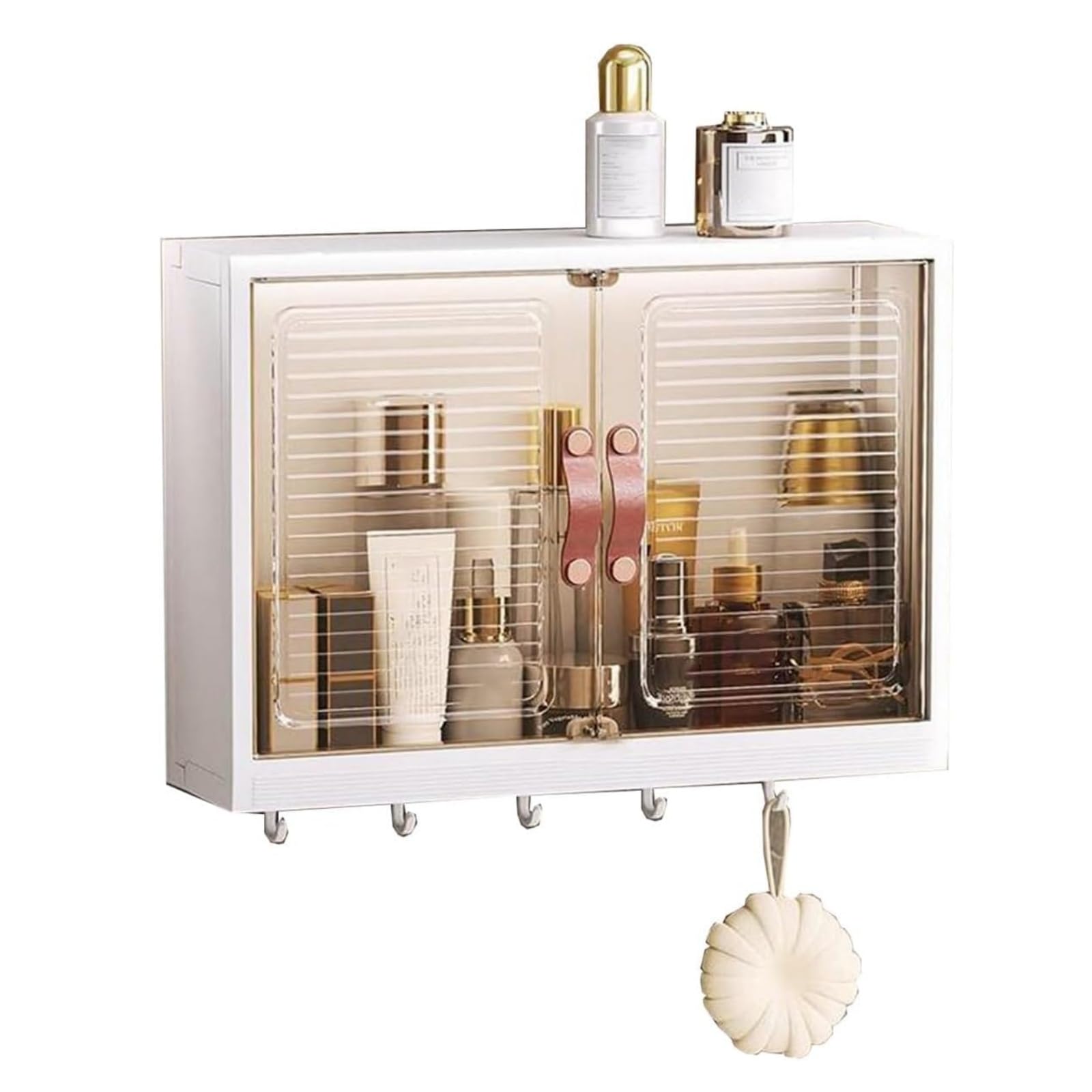 TAME Wall Mounted Large Capacity Makeup Organizer,Cosmetic Organizer for Countertop,Cosmetic Display Cases with Lid,Make up Organizers and Storage,Skincare Organizers for Bedroom,bathroom，kitchen (A)