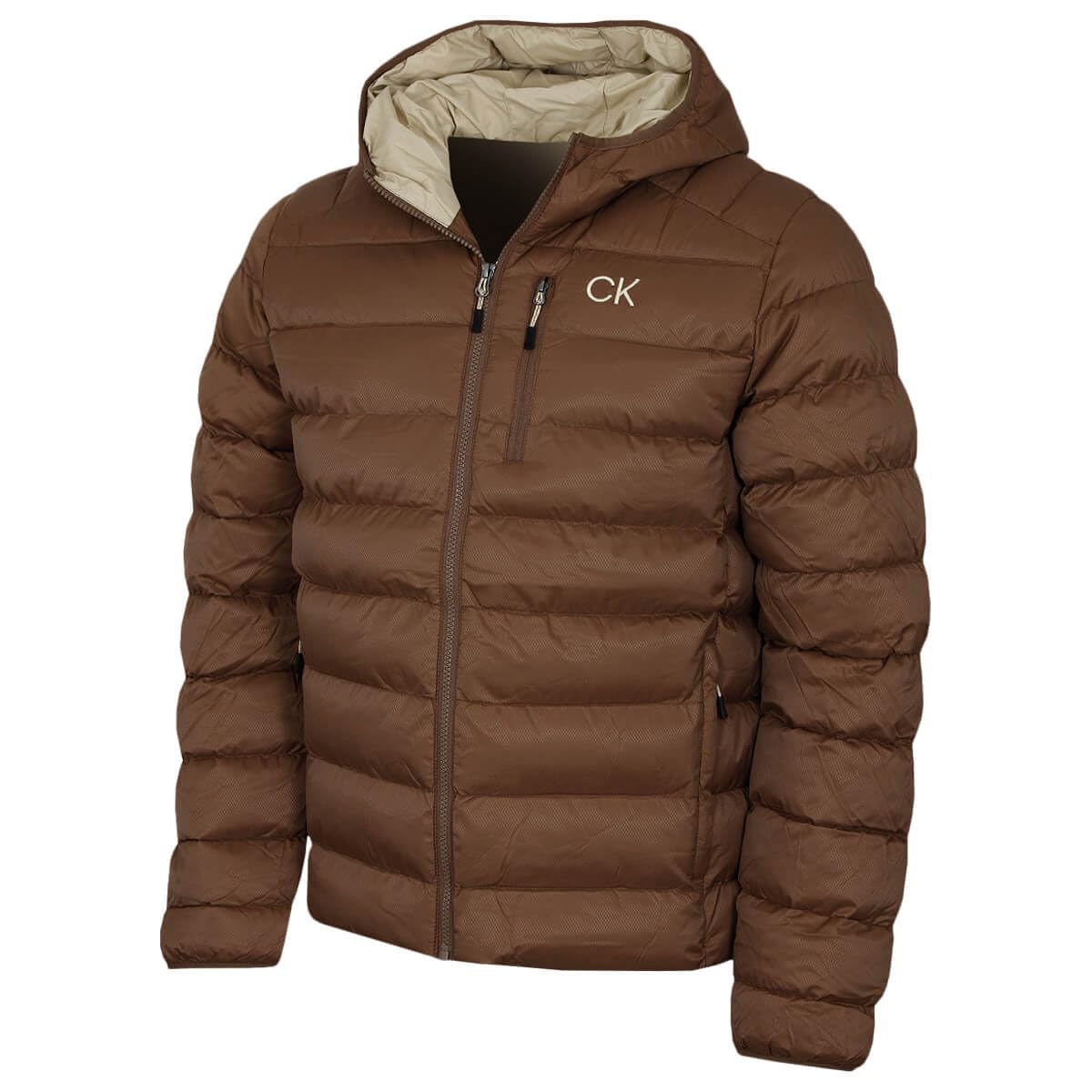 Calvin Klein Mens San Gabriel Padded Woven Jacket - Mocha - XXXL