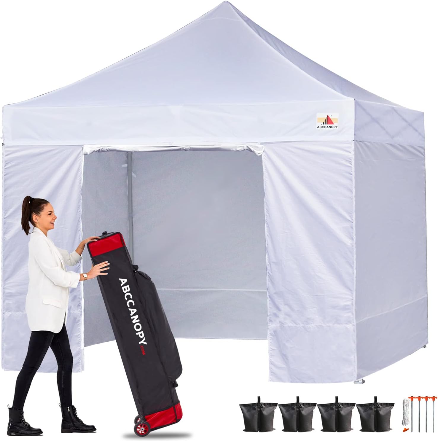 ABCCANOPY タープテント 3mx3m 2.5mx2.5m 横幕4枚 大型テント 6-8人用 タープ テント 日除け タープ 遮光 遮熱 ワンタッチテント てんと テントタープ 3段階調節 丈夫 スチールフレーム 防災 テント イベントテント アウトドア キャンプ 運動会 祭り用 キャスターバッグ付き  Amazonで販売中