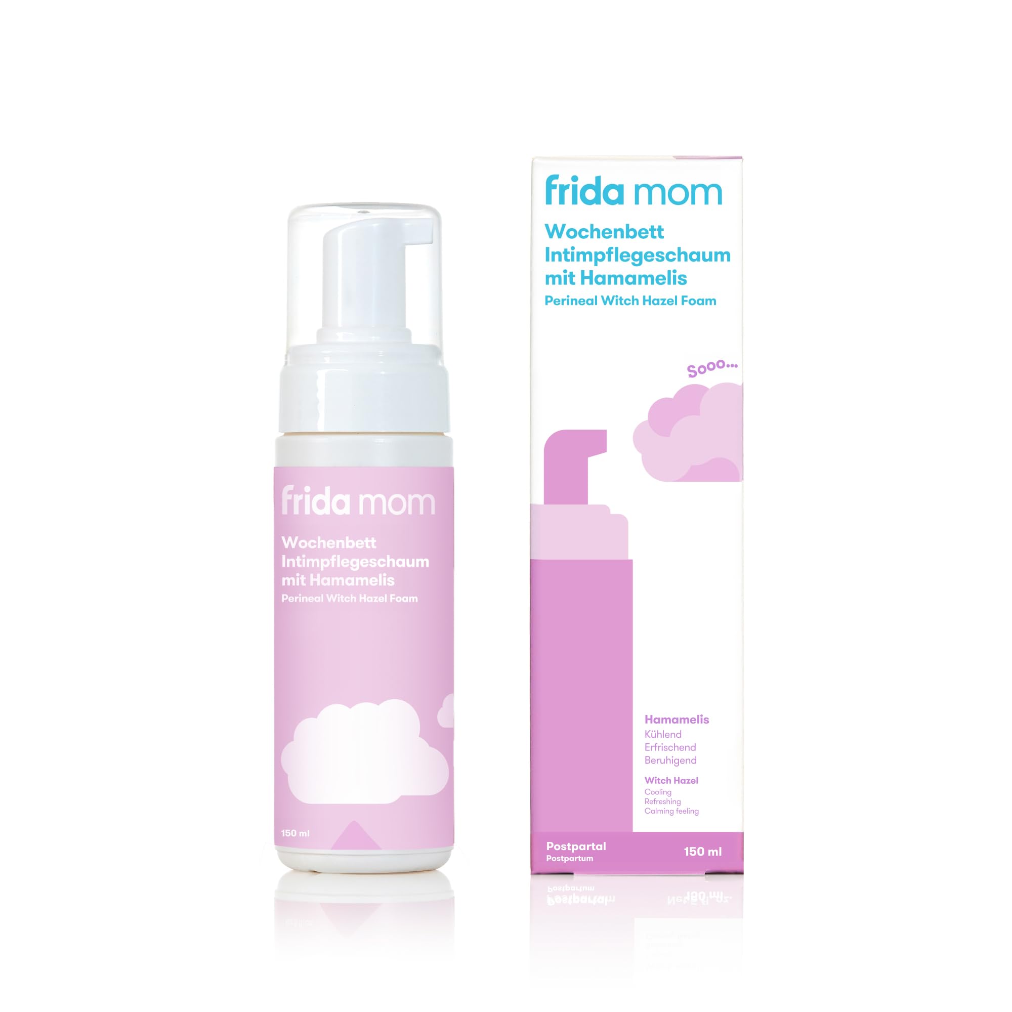 Frida Mom Wochenbett Intimpflegeschaum mit Hamamelis | Kühlend & beruhigend für Vulva bis Po | Reduziert Schwellungen nach der Geburt | Ohne Duftstoffe | Schritt 5 im Erholungsprogramm