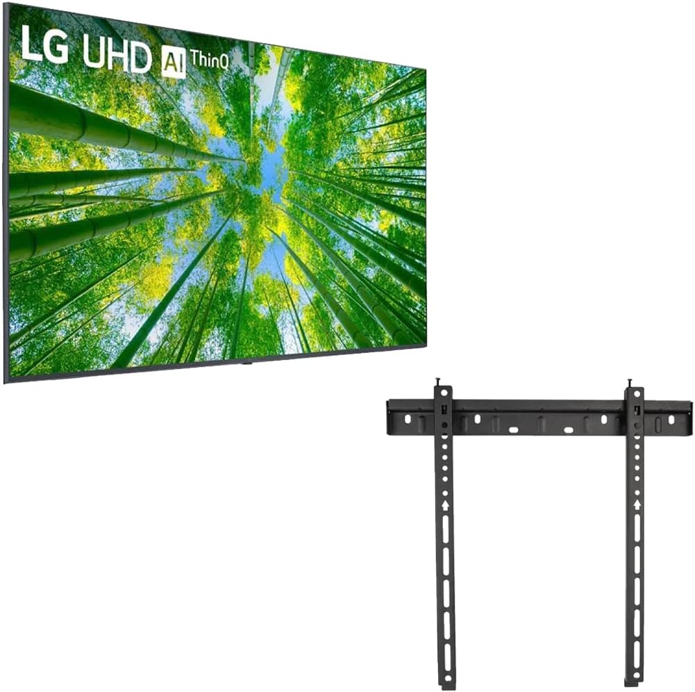 LG 55-Inch Class 4K 2160p Smart LED TV WebOS 22 Smart w/ThinQ AI HDR10 60Hz Refresh Rate TruMotion 120 + Free Wall Mount (No Stands) 55UQ8000AUB (Renewed)