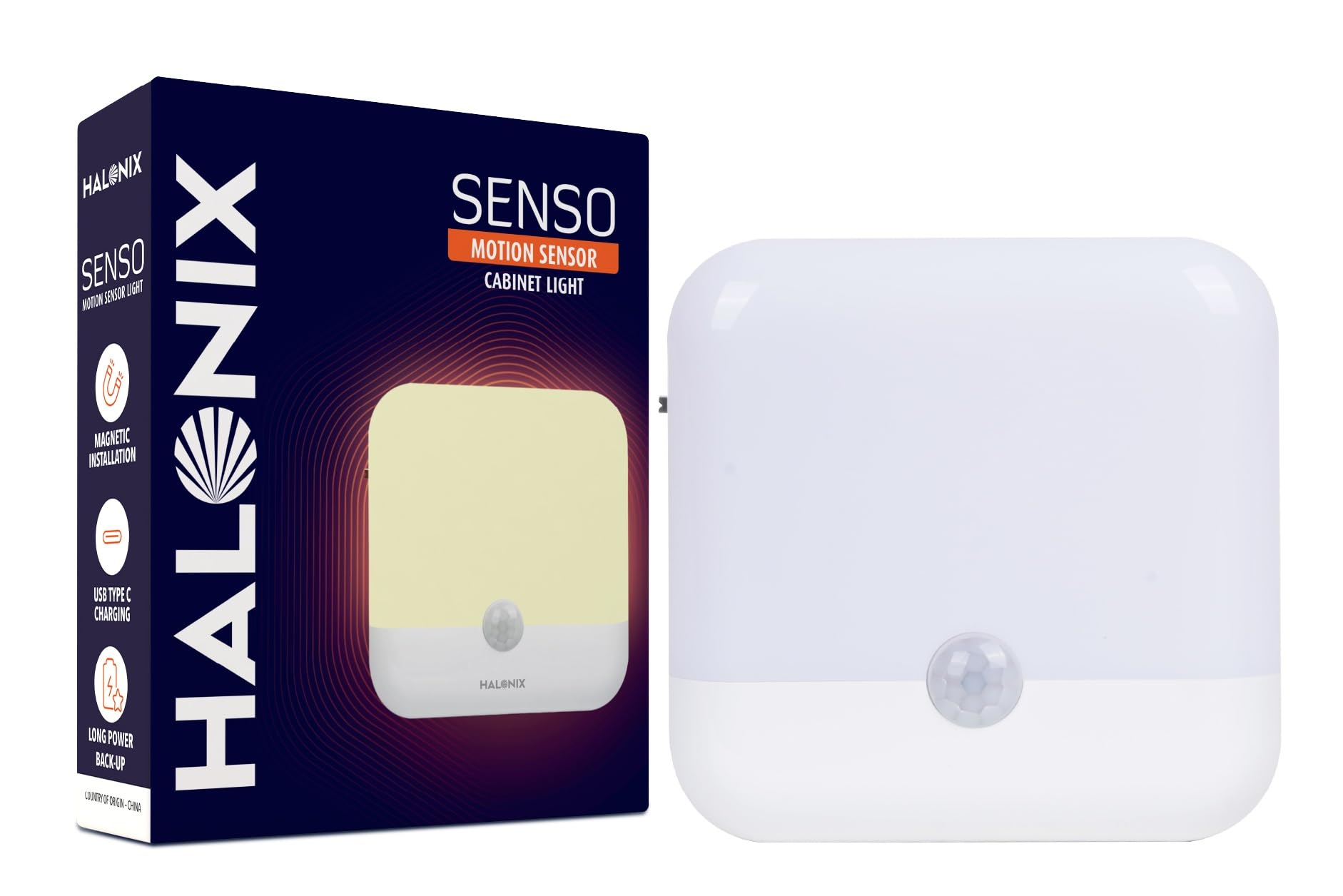 Halonix Senso SQ Motion Sensor Cabinet Light | Rechargeable Cabinet Light with Motion Sensor | Dimmable | Color- Warm White | Type-C Charging | Pack of 1-image-24