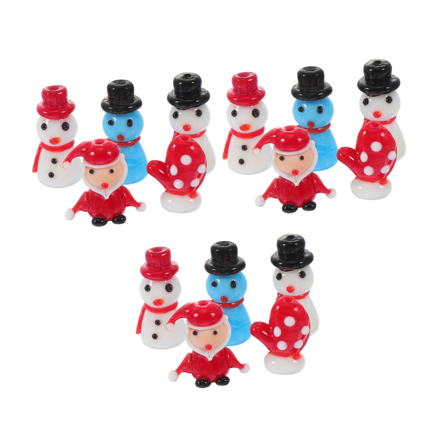 ABOOFAN 2 Set Di Perline Di Natale Perline Di Per Ciondolo Decorativo Appeso Colorate Per Bracciale Collana 15 Pezzi * 2