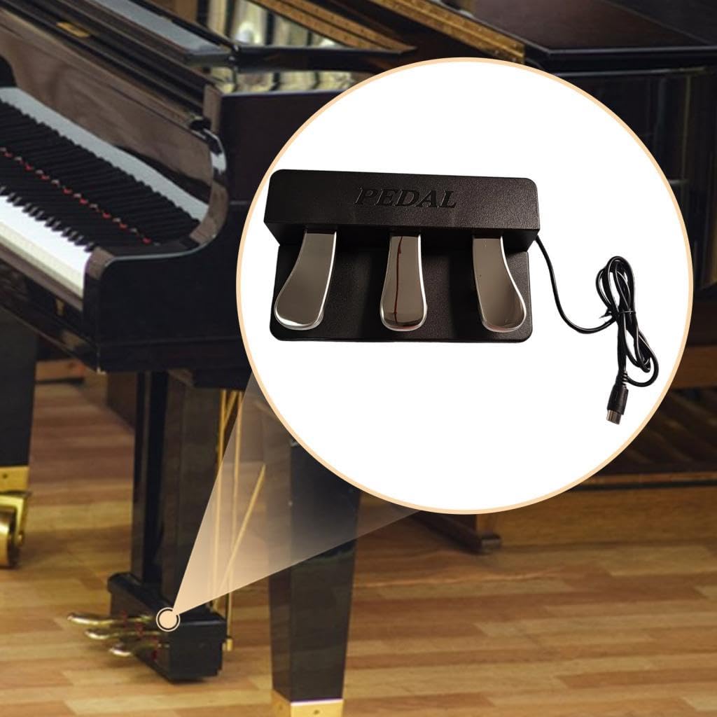 3 Unità di ricambio per pedaliera portatile professionale Accessori per strumenti musicali per pianoforti elettrici Tastiere