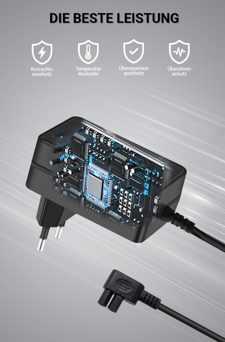 12,6V Ladegerät Kompatibel mit Aiper Scuba SE Poolroboter Poolsauger Akku Poolreiniger Ladekabel 1,8M Netzkabel DC-Adapter