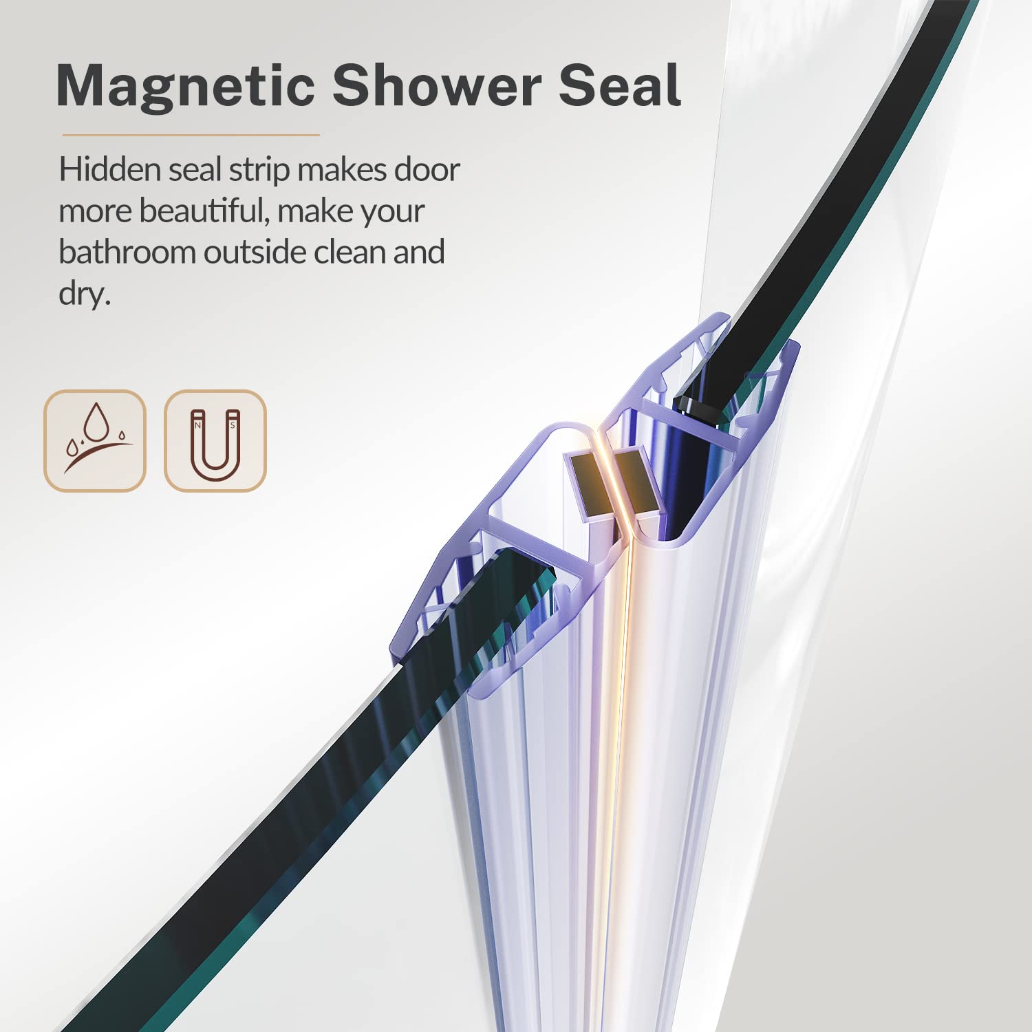 ELEGANT Corner Shower Enclosure 38" D x 38" W x 72" H Round Corner