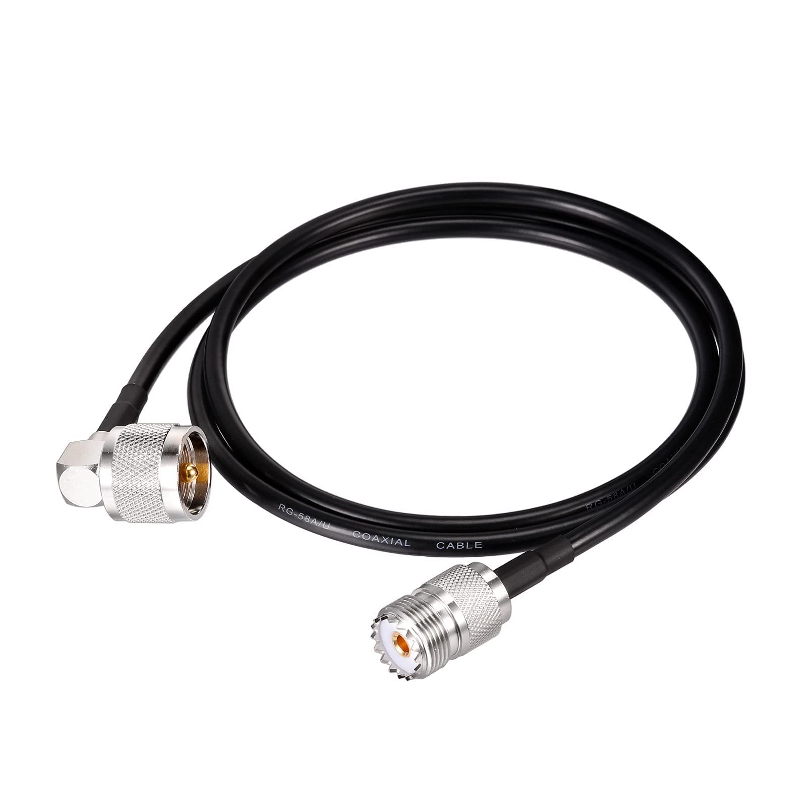 Superbat CB UHF męski PL259 do UHF żeński SO239 zworka - kabel koncentryczny RG58 (0,9 m) do anten radiowych VHF, skanera, analizatora, tunera, miernika SWR