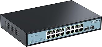 SODOLA 16 Port 2.5Gb Switch Umanaged,16X 2.5GBASE-T Ports,2X 10G SFP, 120Gbps Switching Capacity,Port Isolation,/1U Rack-Mount/Fanless/Plug & Play Multi-Gig Unmanaged Network Switch