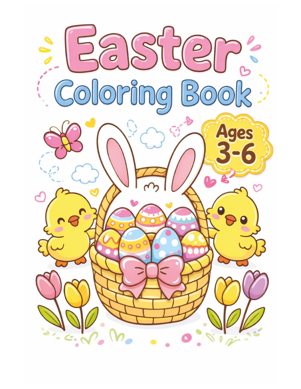 Easter Coloring Book for Kids Ages 3–6: Coloring Pages with extra Mazes, Spot the Difference and Fun with the Easter Bunny