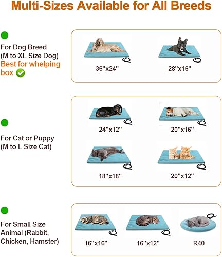 Miniatura 5 de clawsable Almohadilla térmica para mascotas al aire libre para perros y gatos, varios tamaños, extremadamente impermeable, para exteriores,