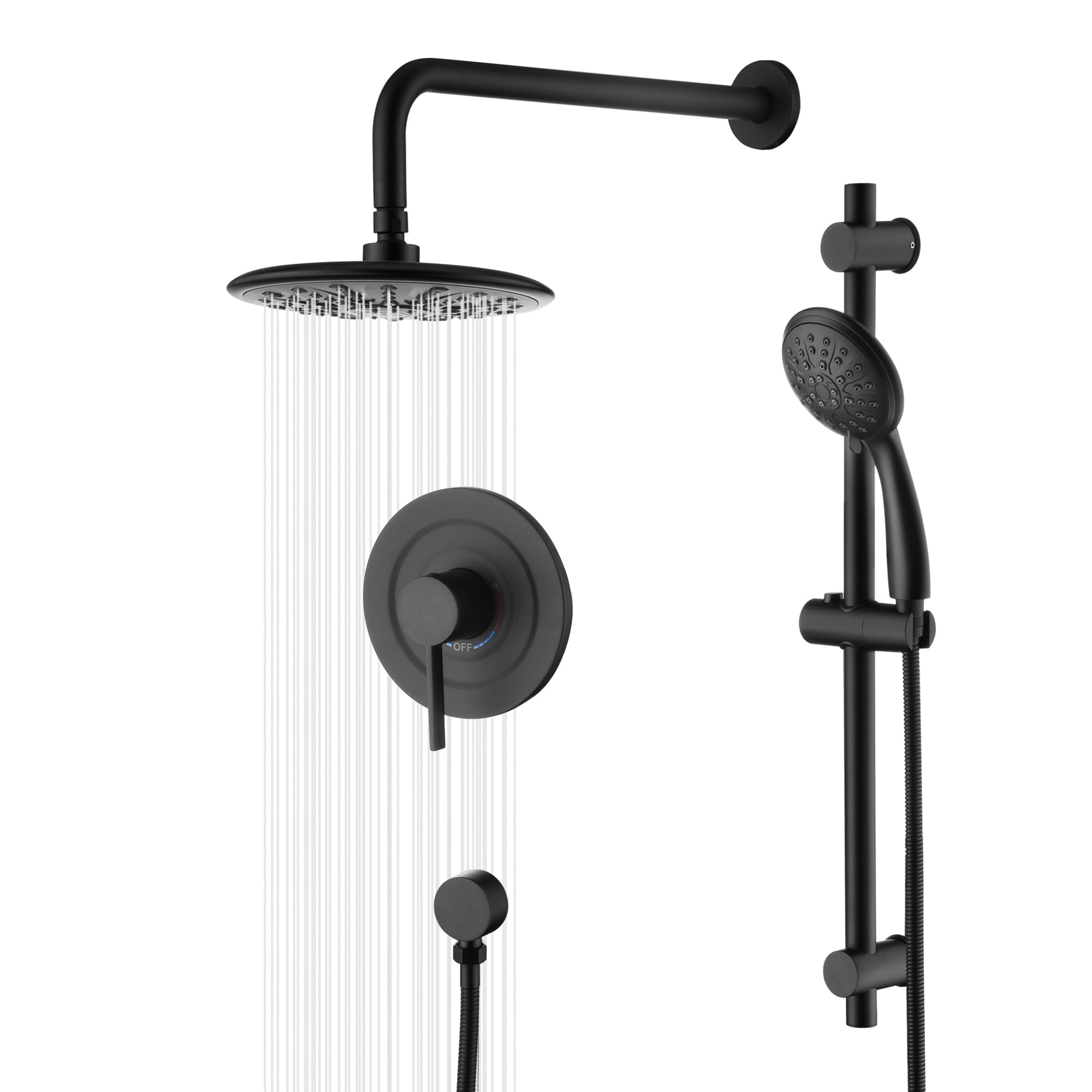 Sumerain Matte Black Shower System -1 Sumerain Matte Black Shower System -1
