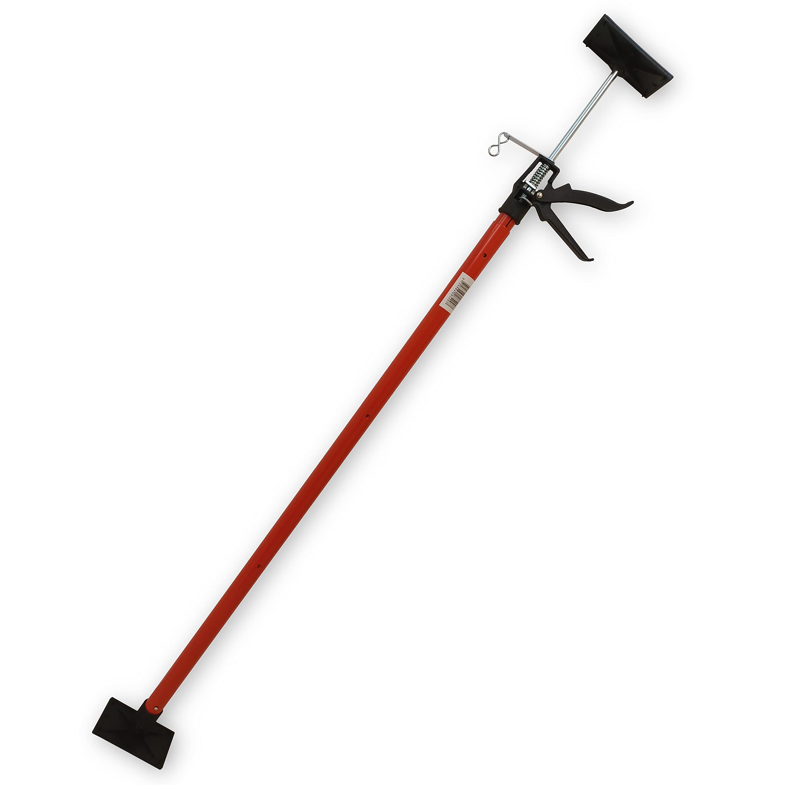 Montagestütze von 115-290cm stufenlos einstellbar | 30 Kg Tragkraft | Teleskop-Deckenstütze | Einhandstütze | Türspanner | Dritte Hand | Farbe: rot (2)