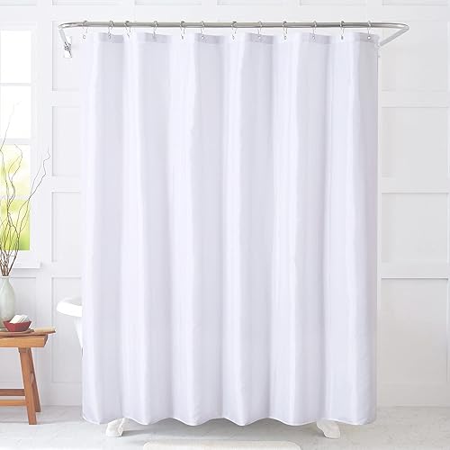 YOSTEV Cortina de ducha de tela para baño, forro de poliéster impermeable con ojales e imanes para baño, bañera, hotel, 36 pulgadas de ancho x 72