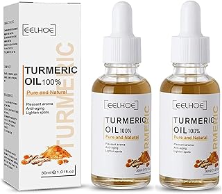 2 Pack Turmeric Dark Spot Corrector Serum Oil, Turmeric Repair Face Serum, Natural Turmeric Bright Skin Dark Spot Skin Care Moisturizing Repair Serum, Turmeric Oil for Face,Turmeric Serum for Dark Spots (30ml)